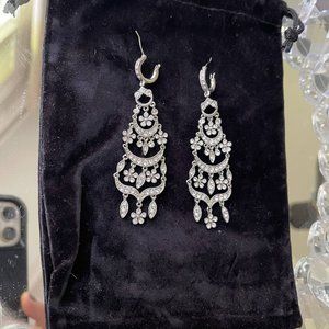Crystal long chandelier earrings